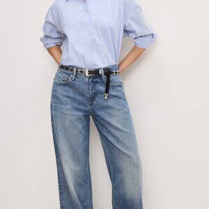 Good American Good Ease Petite Relaxed Jeans - Size 10